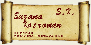 Suzana Kotroman vizit kartica